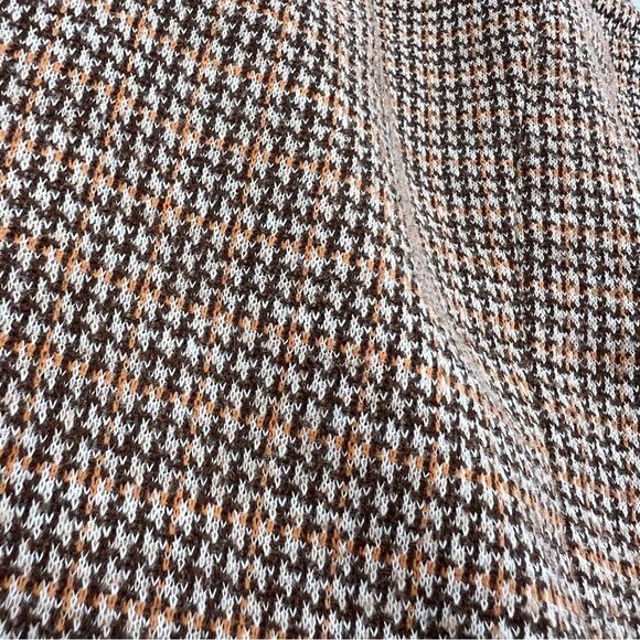 Vintage 60s Douglas Make Brown Tweed Houndstooth Vest Small? - Picture 7 of 11